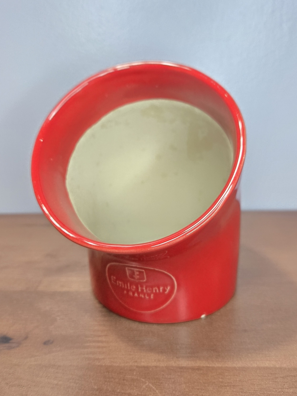 Emile Henry - Salt Pig Red Stoneware - Made in France Kitchen Salt Container